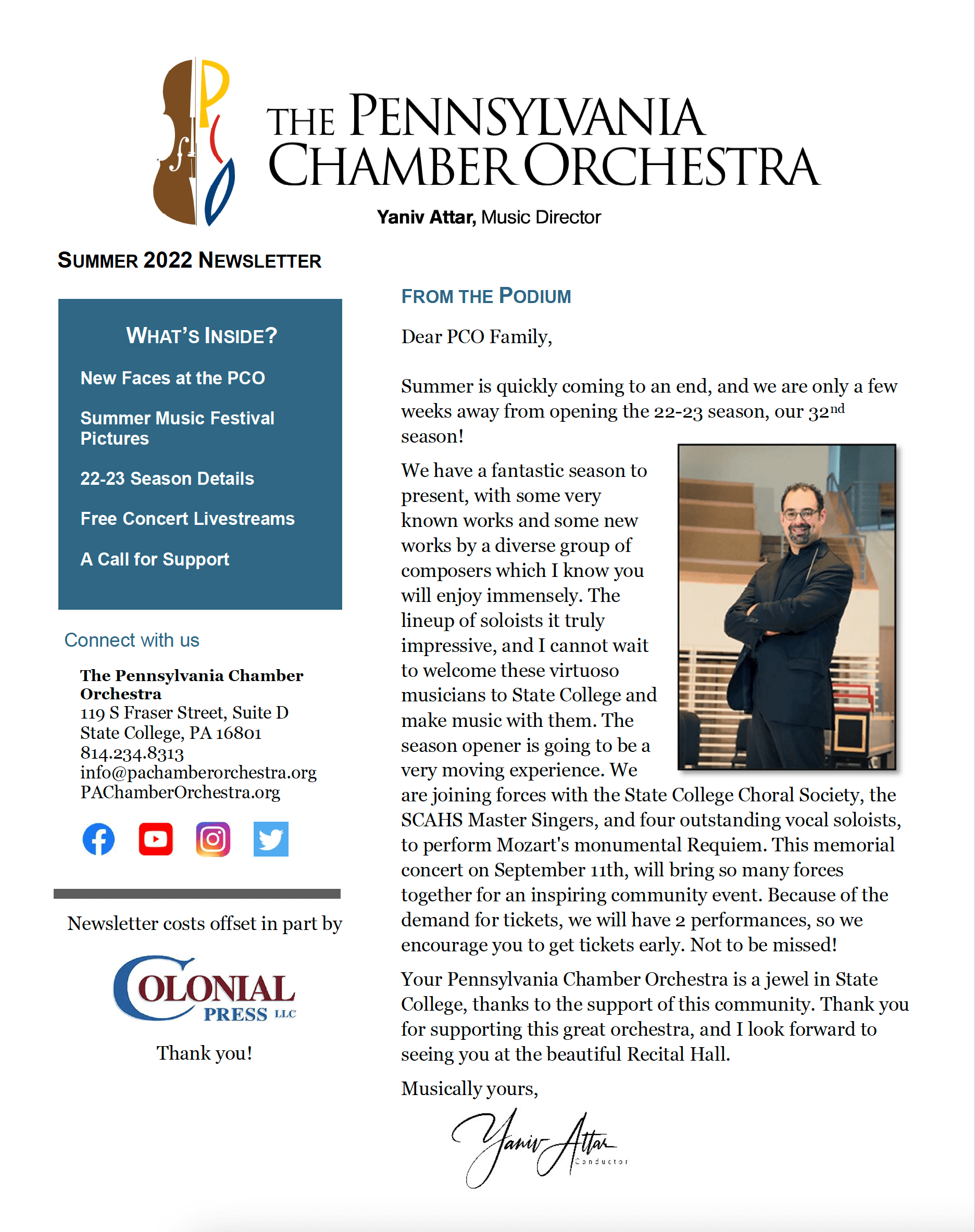 Pco Summer 2022 Newsletter